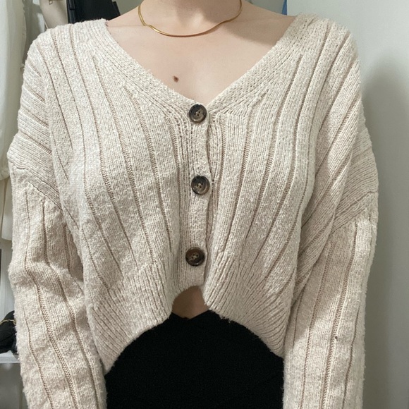 Garage cropped knit cardigan - Picture 3 of 3